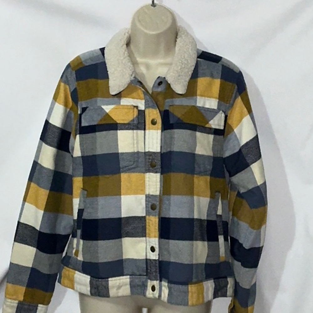 Marmot Blue and Yellow Plaid Jacket